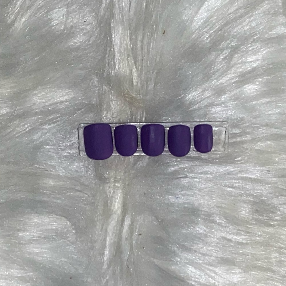 10pcs Extra Short Square Matte Purple Press on Nails